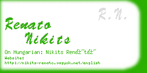 renato nikits business card